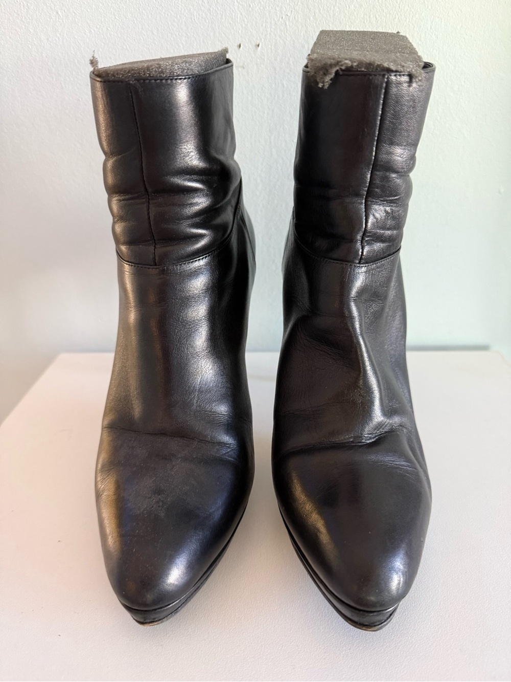 Jimmy Choo Black Leather Pointed Ankle Booties size 40.5 (US 10)